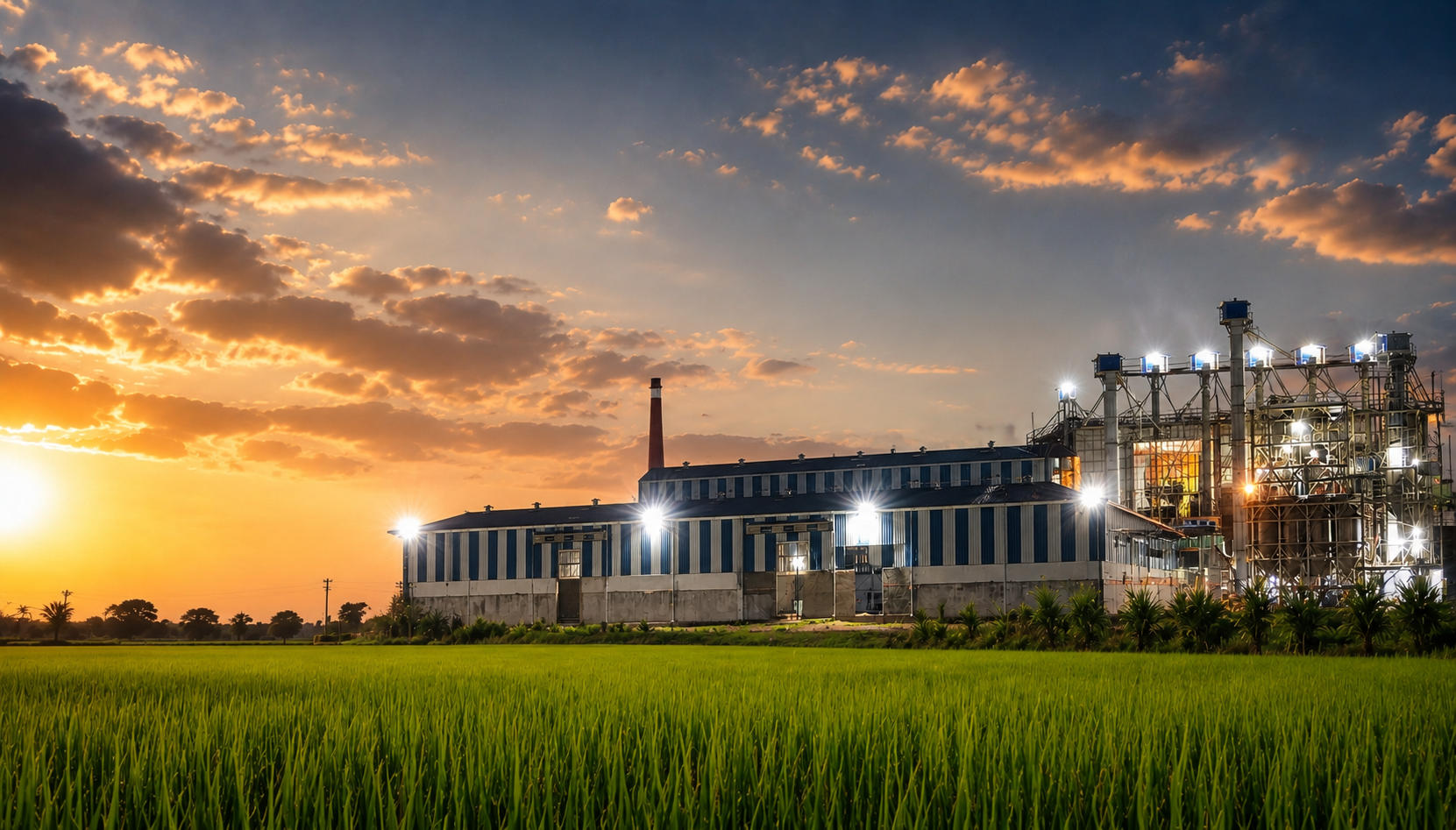 NIFRA Rice Mill and agricultural fields